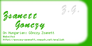 zsanett gonczy business card